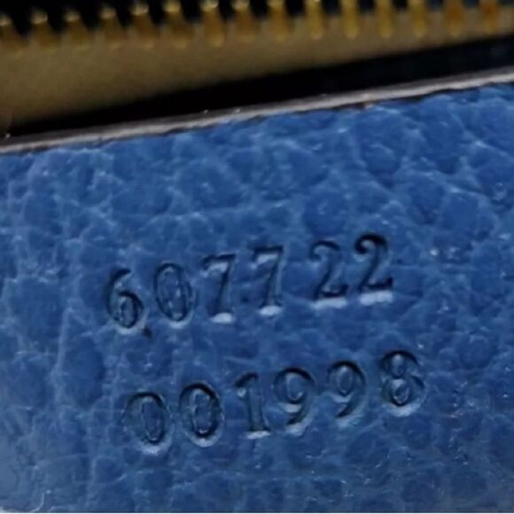 Auth Gucci Blue Leather Convertible 2way Soho Structured Bag Satchel - Picture 6 of 7